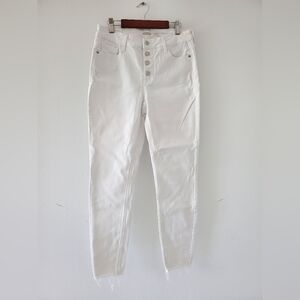 Old Navy Women's High Rise Button-Fly Jeans in White